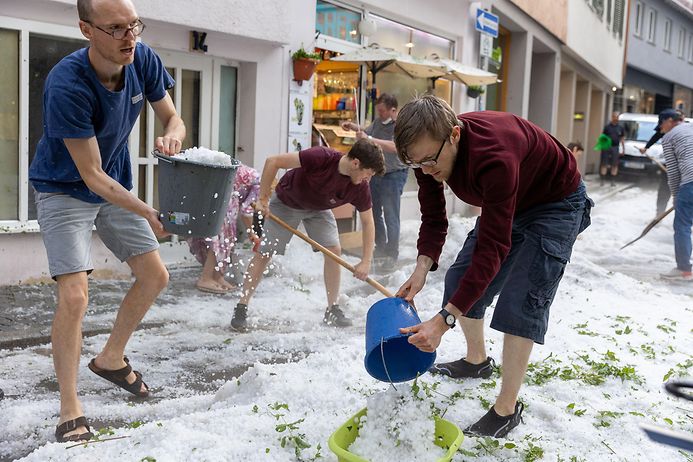 Teuerste Naturkatastrophen in Deutschland: Hagel Ulfert, Volker, u.a. (© dpa)