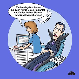 Cartoon: Vampir beim Zahnarzt